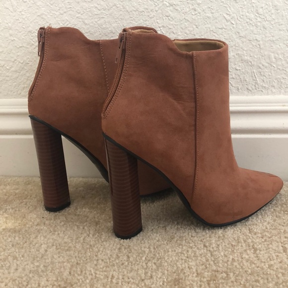 Brown Pointed Booties - Picture 1 of 3